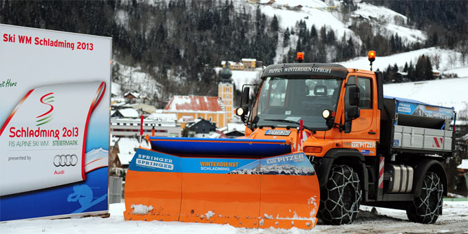 Unimogs bei der Ski WM in Schladming: Zum Vergrern klicken!