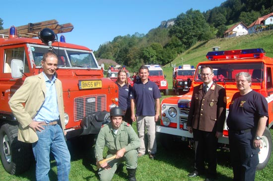 Dieter Platzer, Angela Resch und Harald Strobl, Land Rover Austria. Franz Ruwurm, Erich Gonaus
