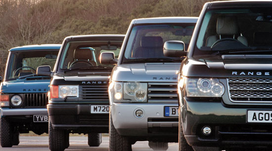 Range Rover Classic, P38a, L322 und das aktuelle Modell aus 2010