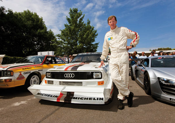 Walter Röhrl mit dem Audi Sport quattro S1