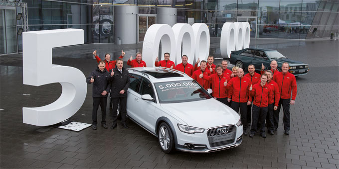 5 Millionen Mal Audi quattro: Zum Vergrößern klicken!